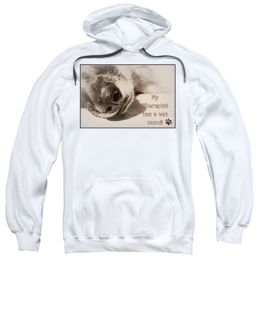 Dogs Sweatshirt featuring the photograph So True by Clare Bevan