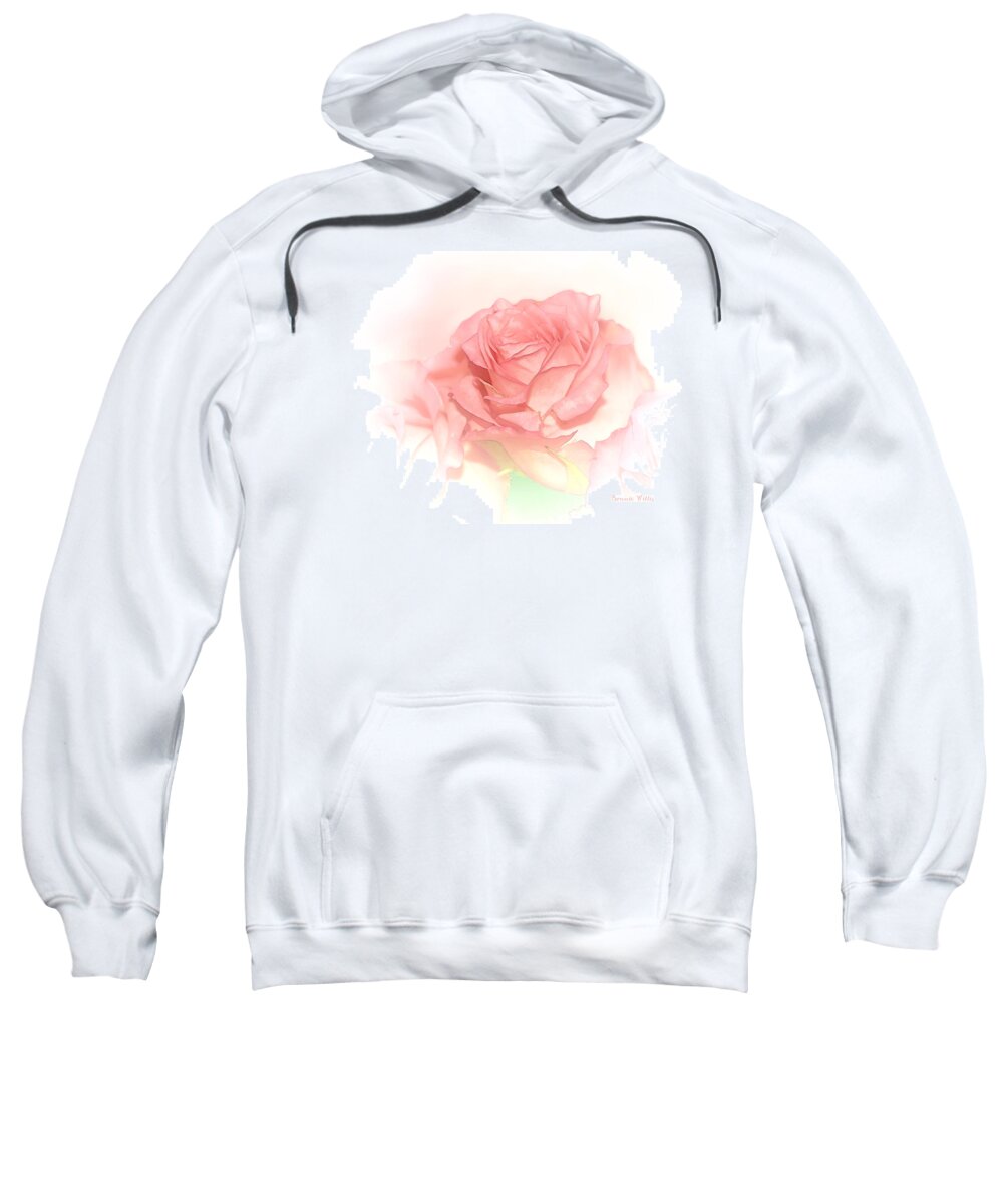 Rose Sweatshirt featuring the photograph Softly Pink by Bonnie Willis