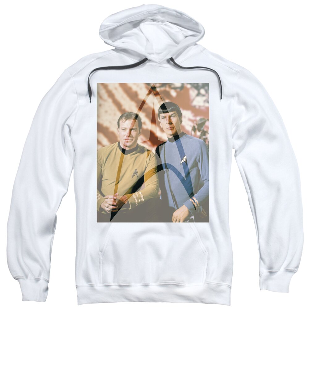  Sweatshirt featuring the digital art Star Trek - Classic Duo by Brand A