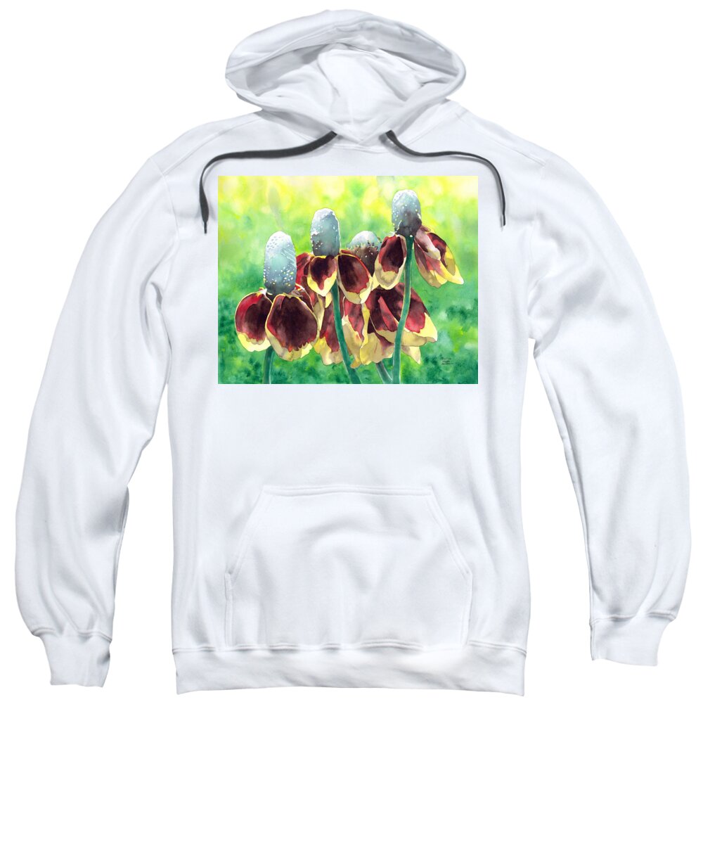 Mexican Hats Sweatshirt featuring the painting Sunny Hats by Pauline Walsh Jacobson