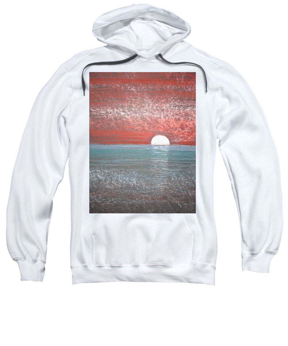 Sunset Sweatshirt featuring the drawing Sunset by Ingrid Van Amsterdam