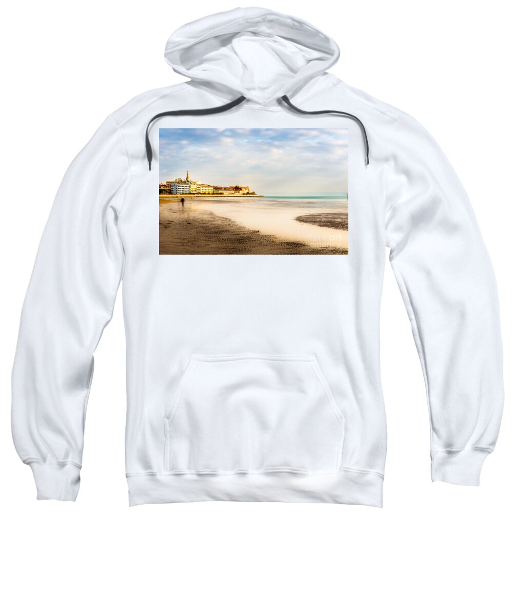 Friaul-julisch Venetien Sweatshirt featuring the photograph Take A Walk At The Beach by Hannes Cmarits
