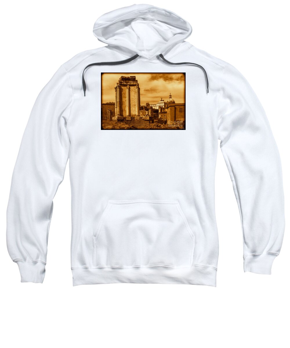 Italy Sweatshirt featuring the photograph Temple of Vesta by Prints of Italy