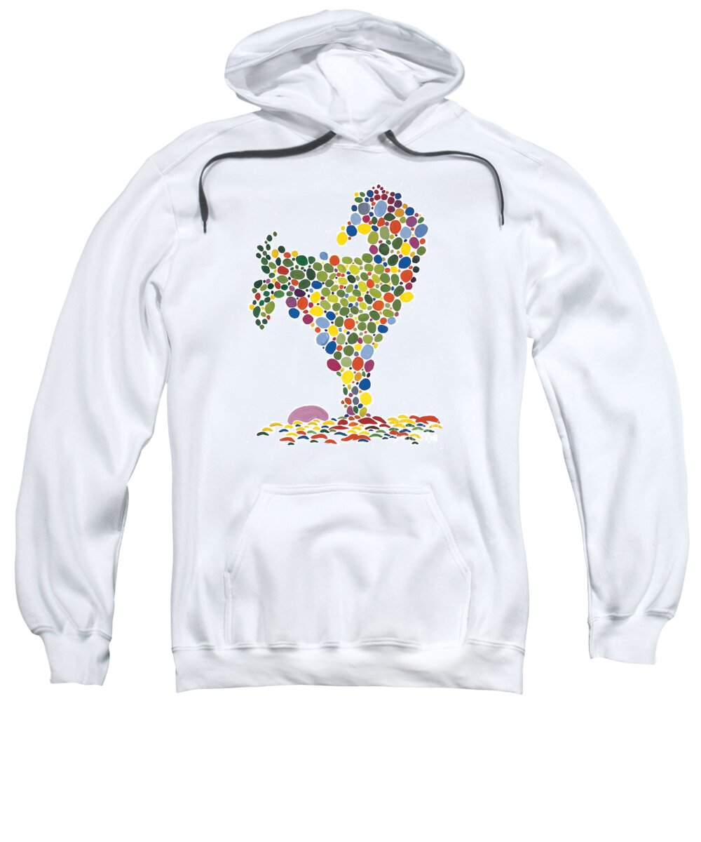 Contemporary Sweatshirt featuring the painting The Egg by Bjorn Sjogren