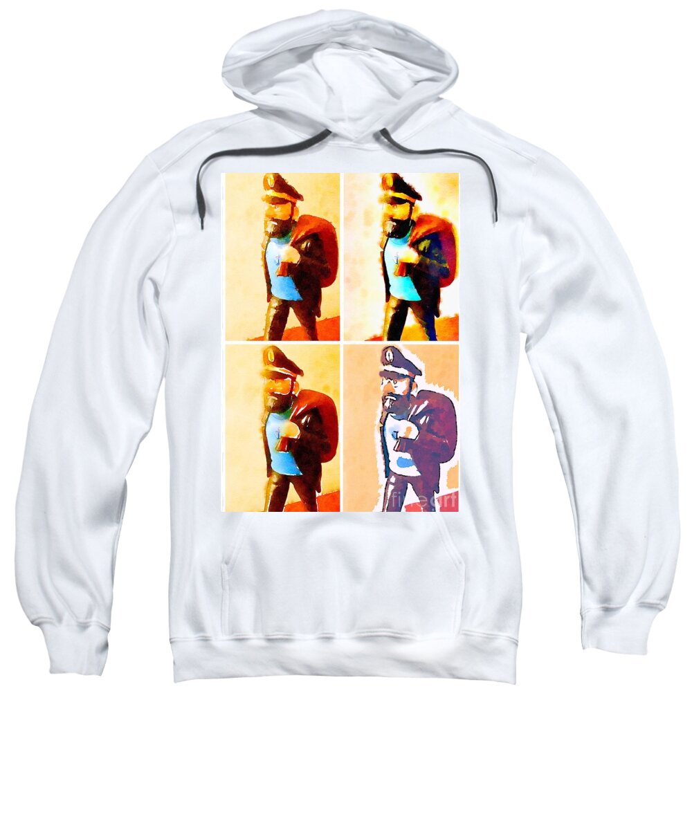 Captain Sweatshirt featuring the painting The Seaman by HELGE Art Gallery