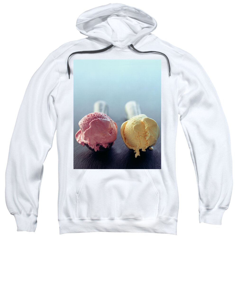 Dairy Sweatshirt featuring the photograph Two Scoops Of Ice Cream by Romulo Yanes