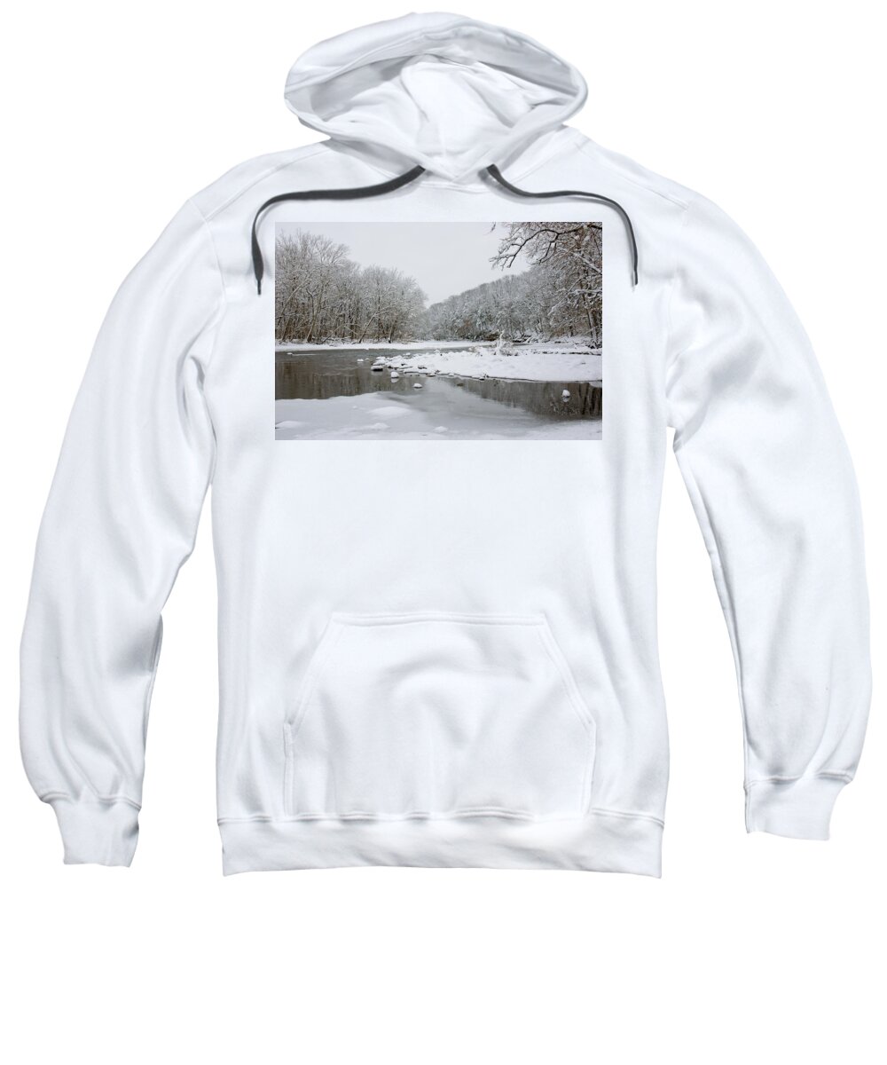 Tyler State Park Sweatshirt featuring the photograph Tyler Park in Winter by William Jobes