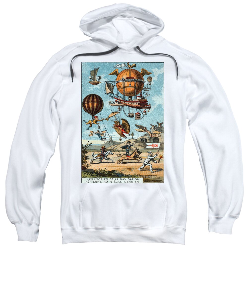 Technology Sweatshirt featuring the photograph Utopian Flying Machines 19th Century by Science Source