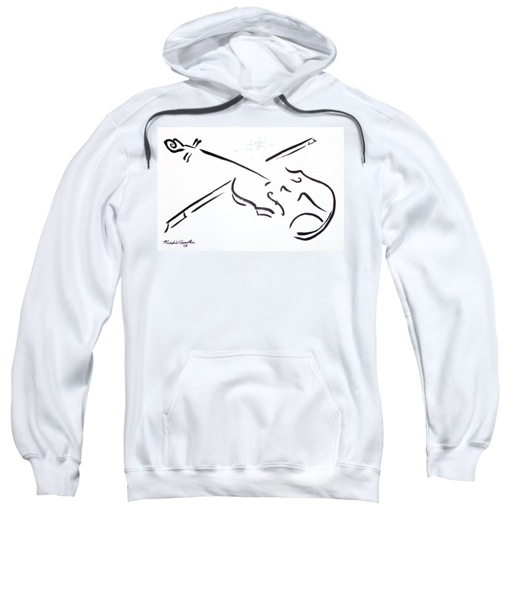 Violin Sweatshirt featuring the painting Violin by Micah Guenther
