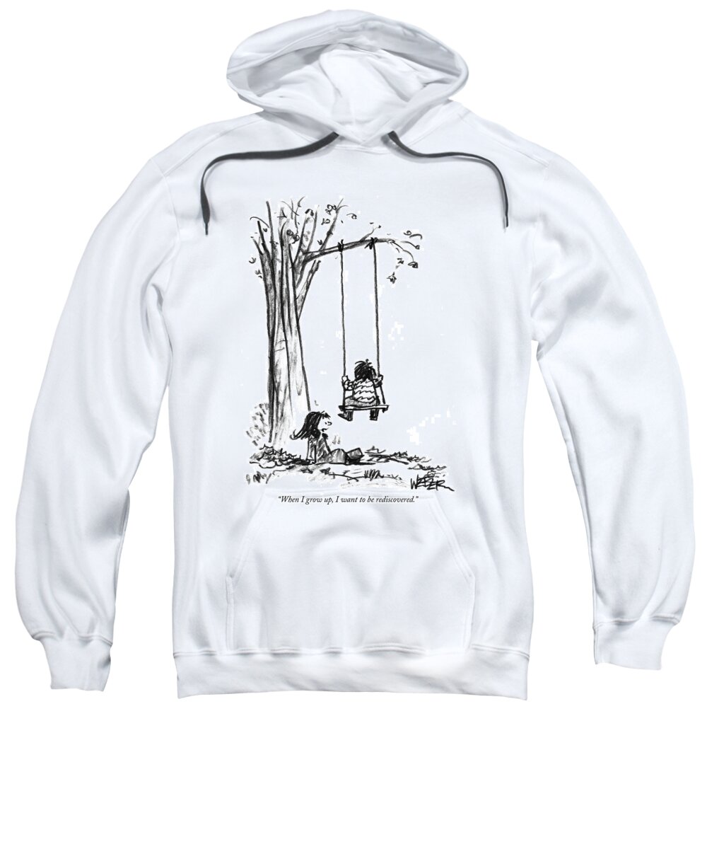 Discover Sweatshirt featuring the drawing When I Grow by Robert Weber