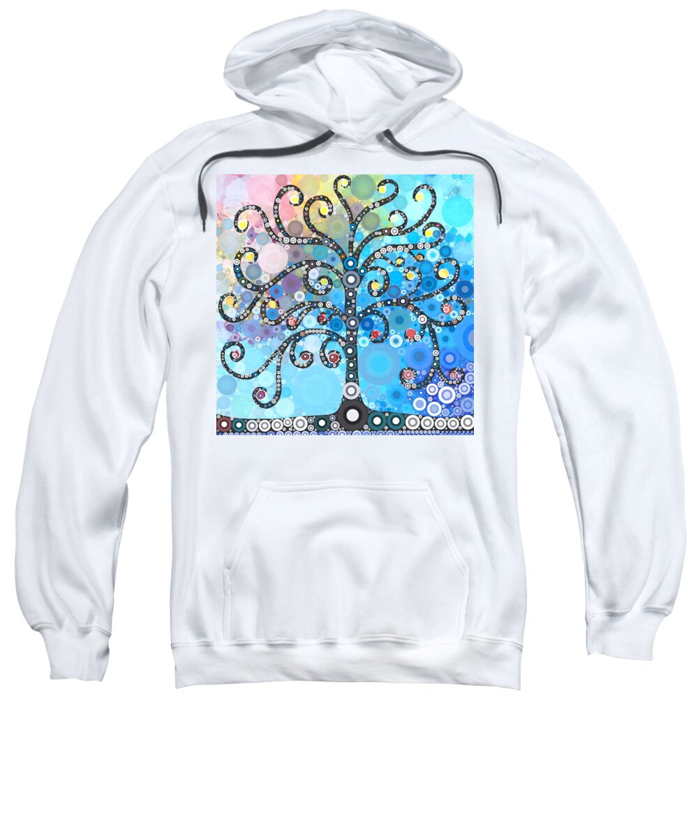 Digital Sweatshirt featuring the digital art Whimsical Tree by Linda Bailey