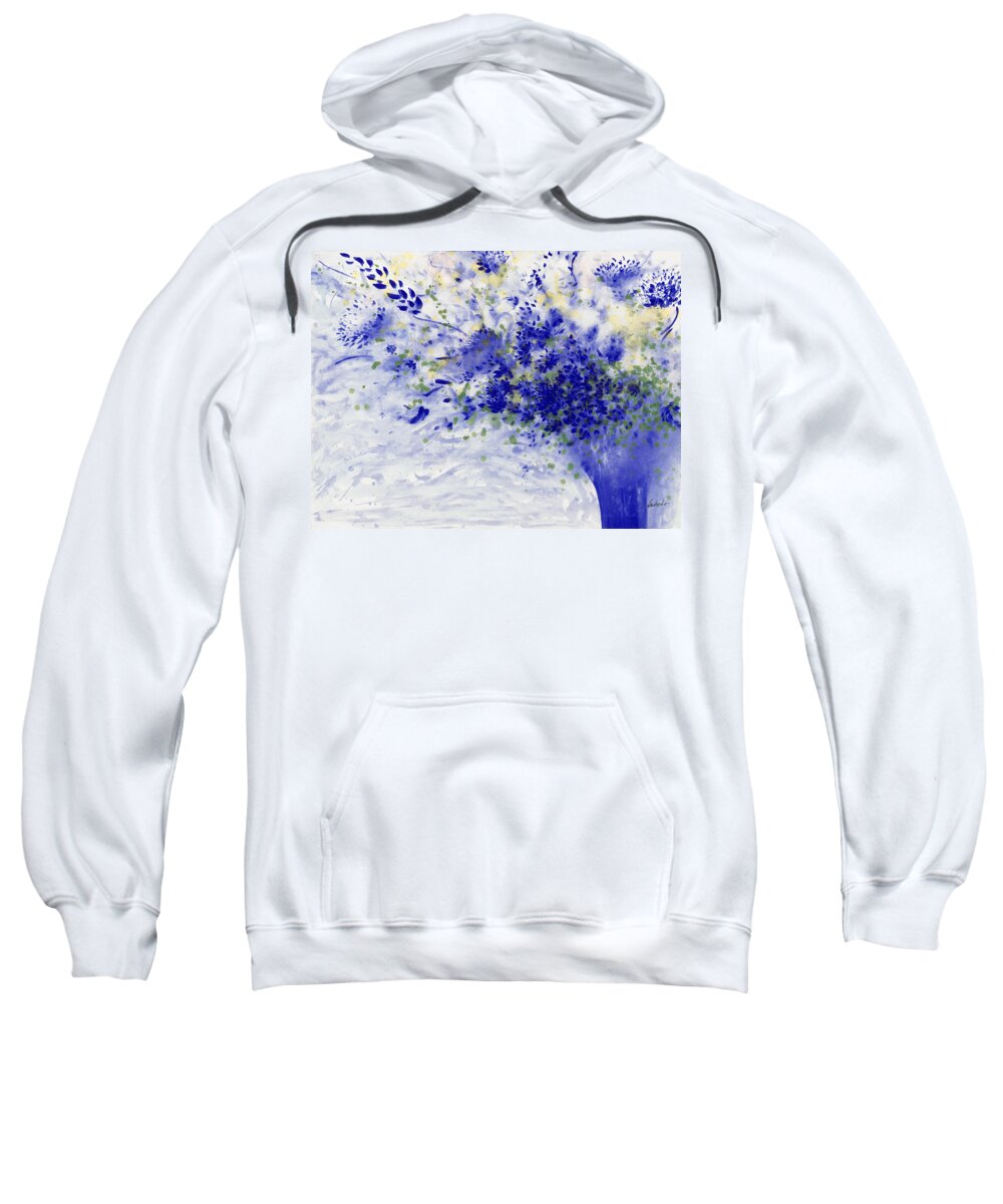 Aesthetic Sweatshirt featuring the painting Whispers by Jerome Lawrence