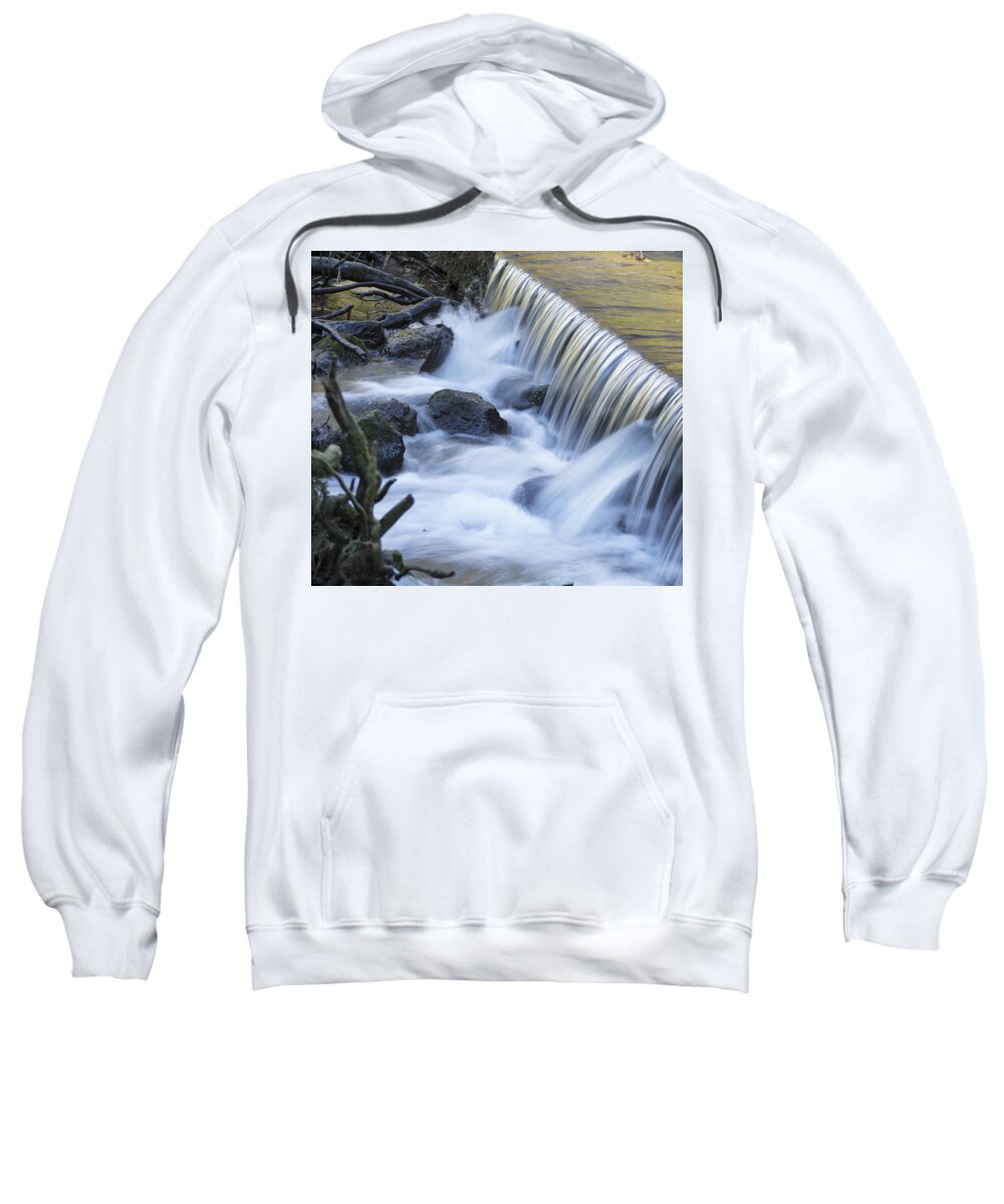River Clwyd Sweatshirt featuring the photograph White Water by Spikey Mouse Photography