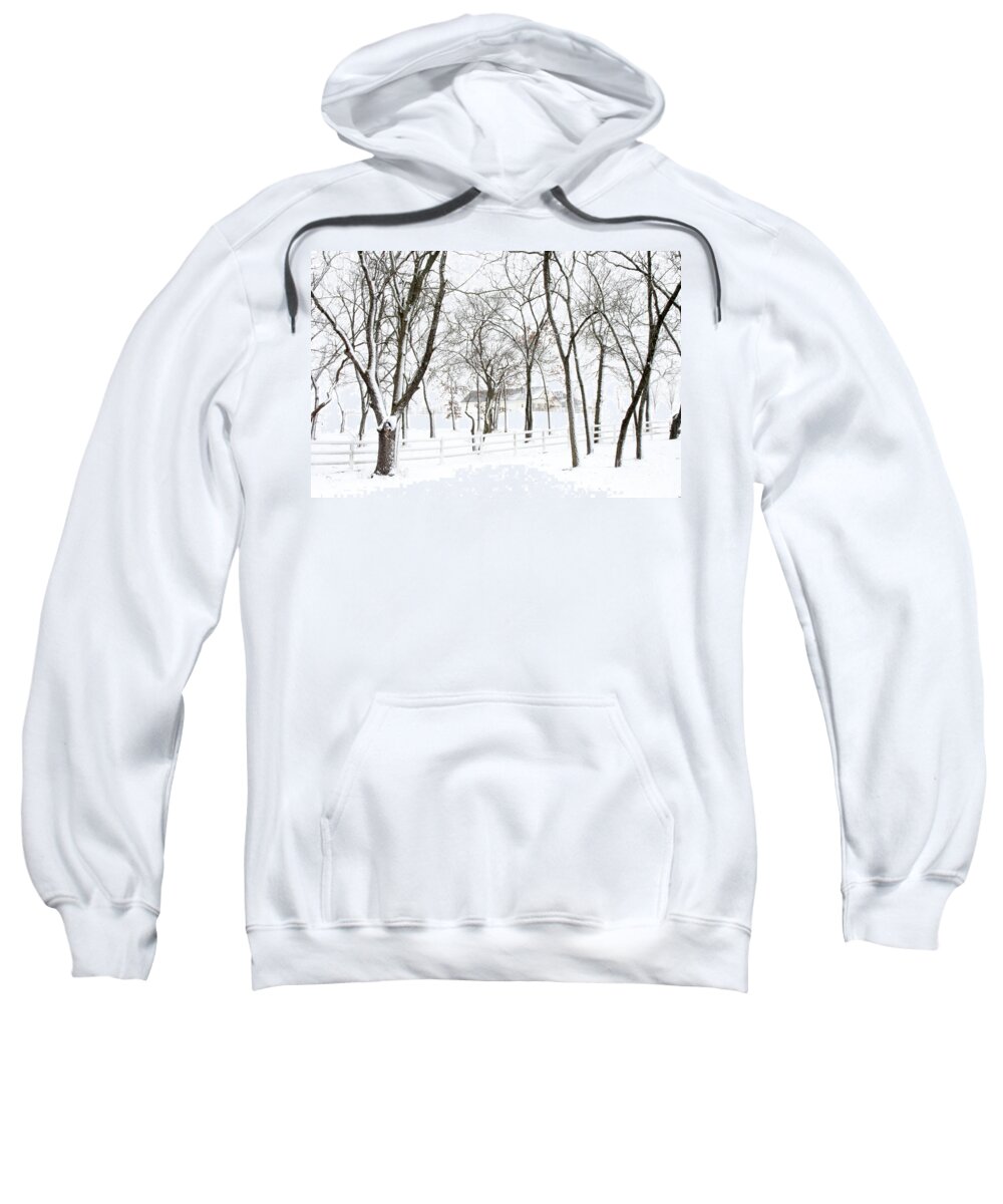 Winter Sweatshirt featuring the photograph Winter on the Farm by Crystal Nederman