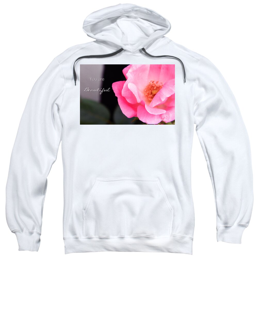 Card Sweatshirt featuring the photograph You are Beautiful by Andrea Anderegg