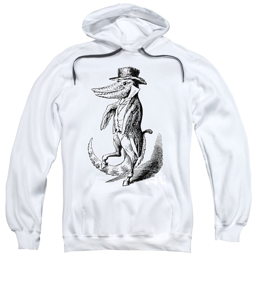 1840 Sweatshirt featuring the photograph Frontiersman Caricature #1 by Granger