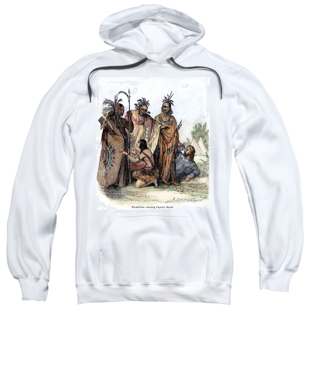 1607 Sweatshirt featuring the photograph Pocahontas (1595-1617) #9 by Granger