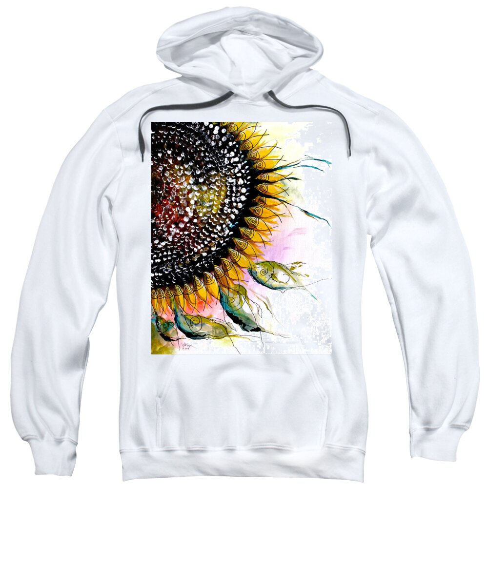 Sunflower Sweatshirt featuring the painting California Sunflower by J Vincent Scarpace