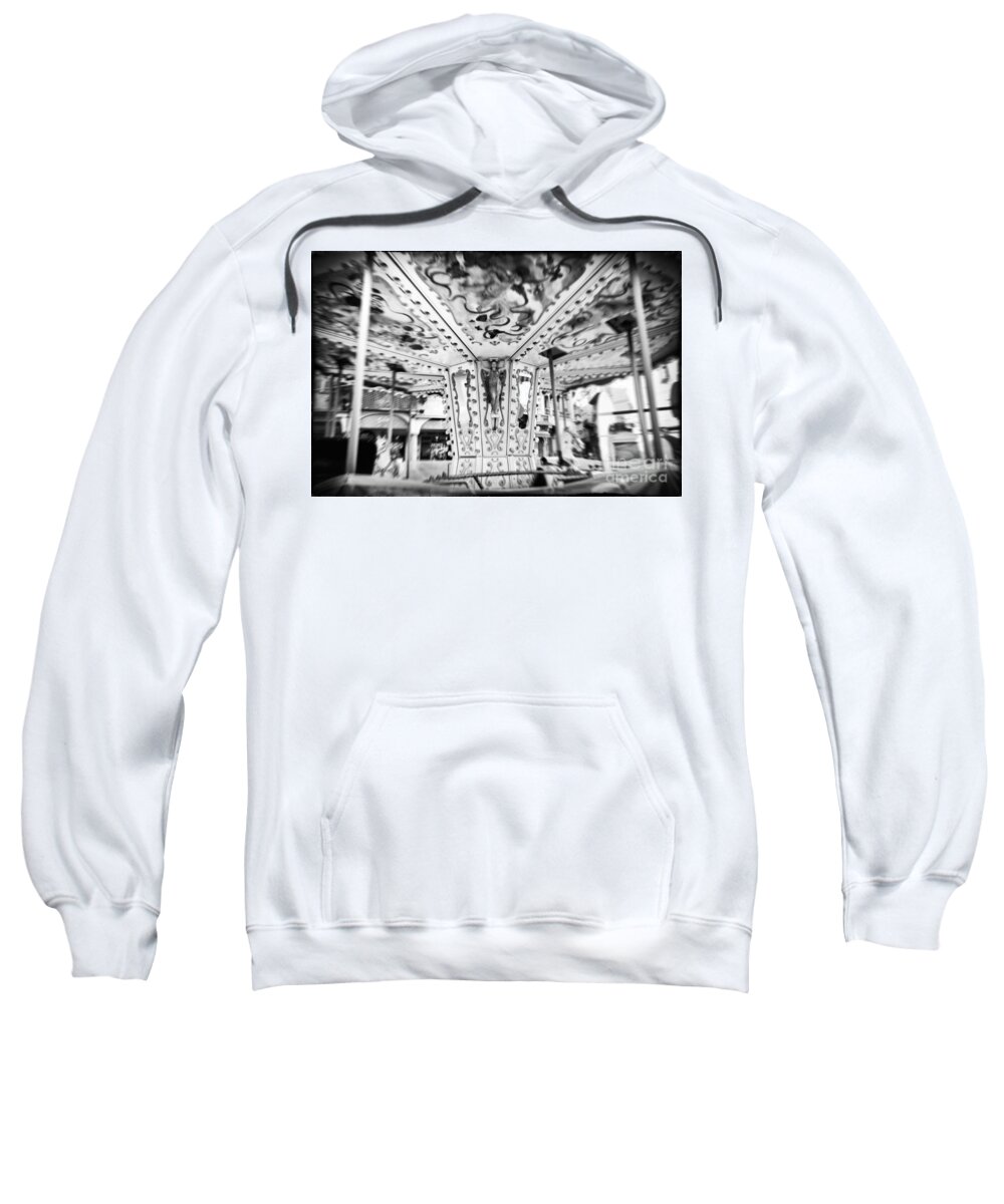 Black And White Sweatshirt featuring the photograph Carousel by Silvia Ganora