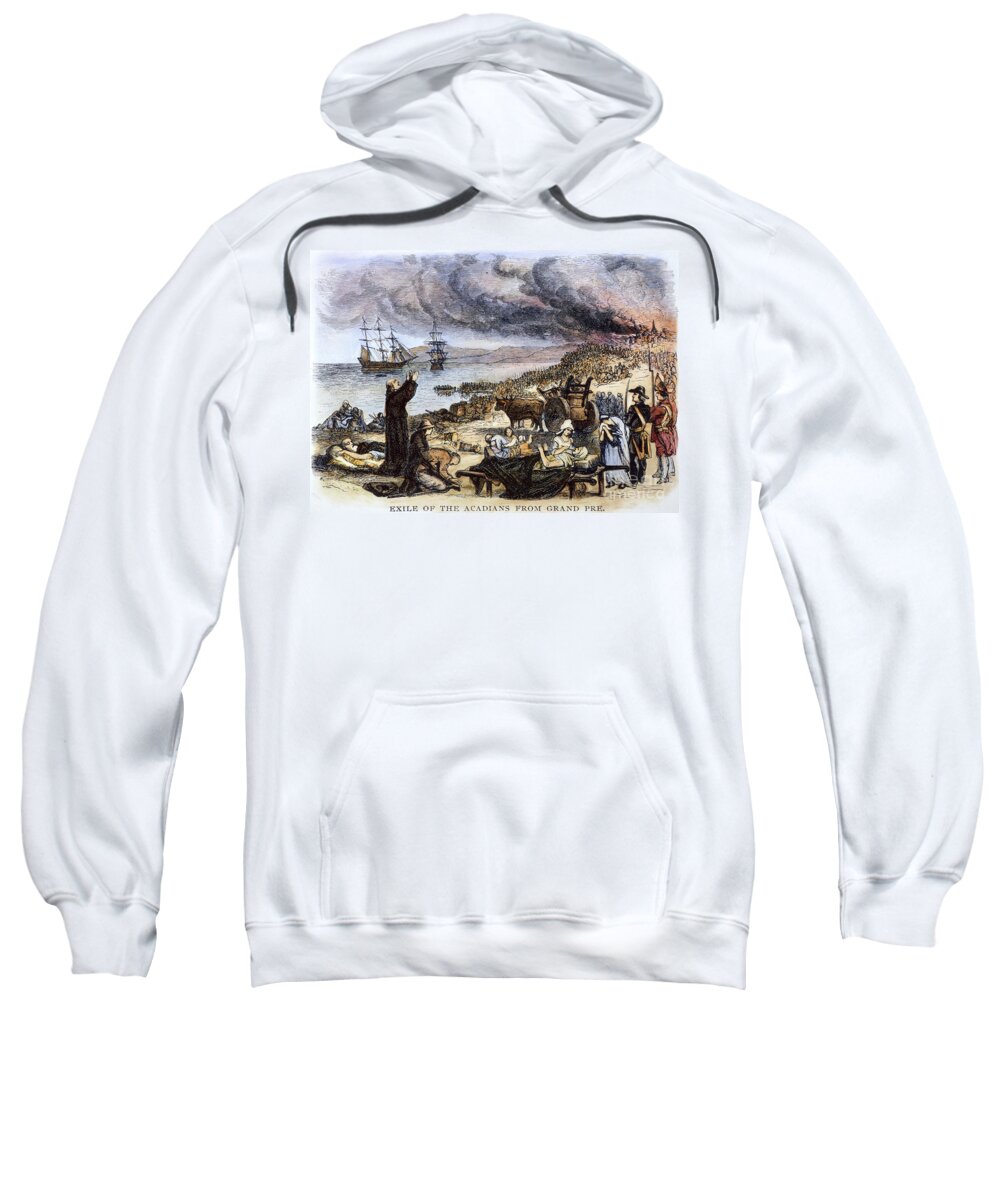 1755 Sweatshirt featuring the photograph Expulsion Of Acadians 1755 by Granger