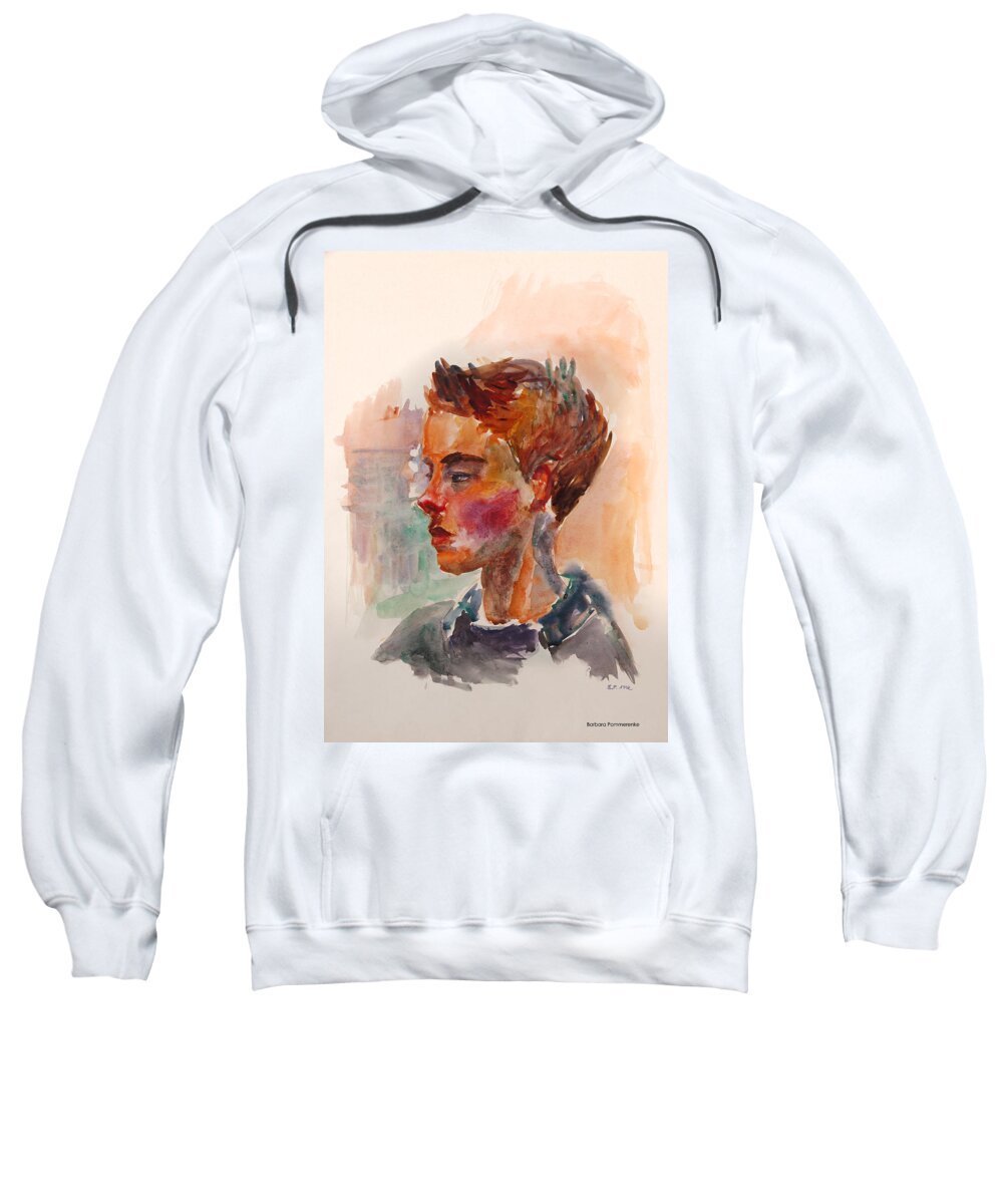 Barbara Pommerenke Sweatshirt featuring the painting Friedrich by Barbara Pommerenke