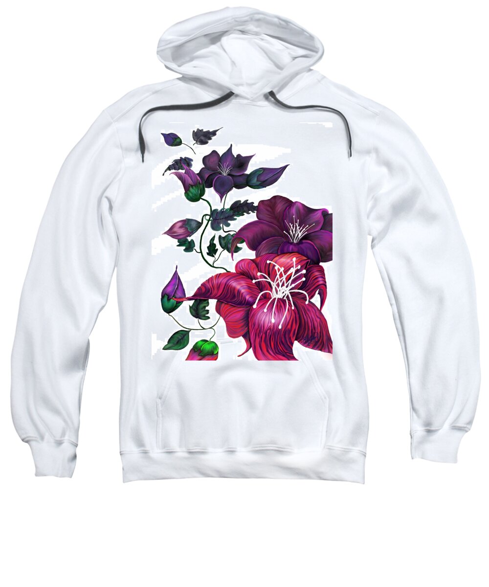 Flowers Sweatshirt featuring the digital art Perception by Yolanda Raker