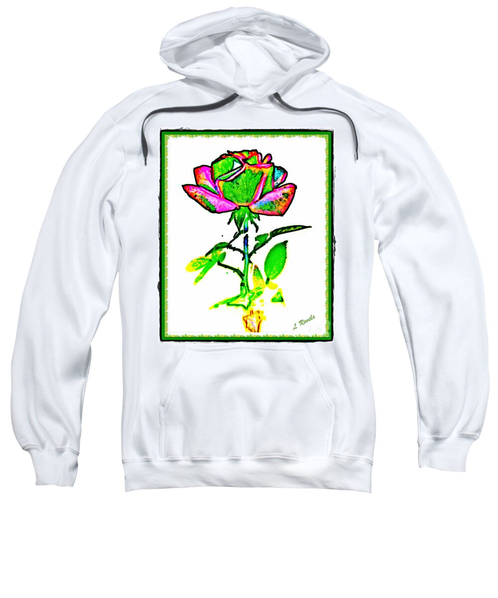 Rose Sweatshirt featuring the photograph Primary Rose by Leslie Revels