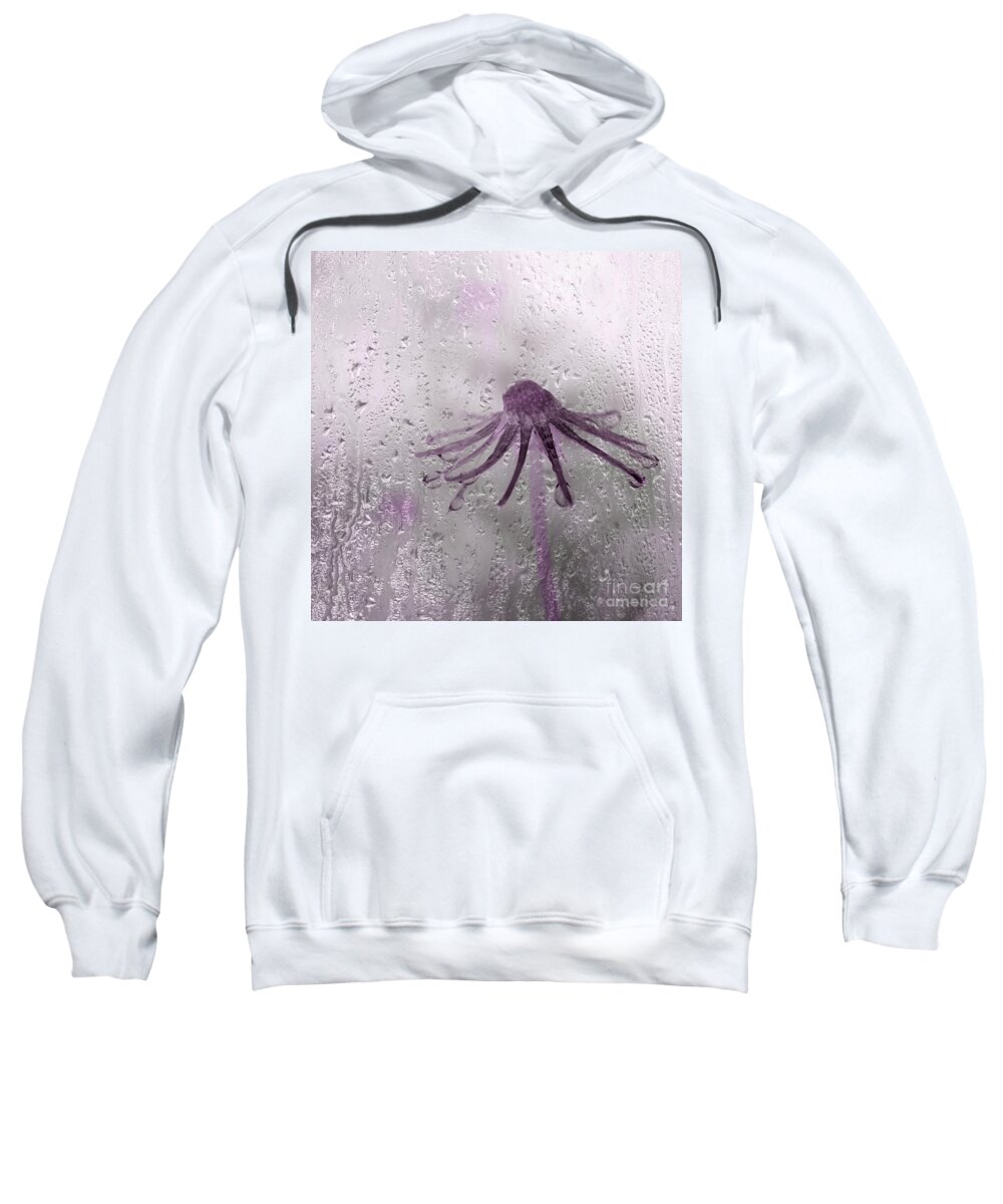 Rain Sweatshirt featuring the photograph Rain On Me - pink by Aimelle Ml