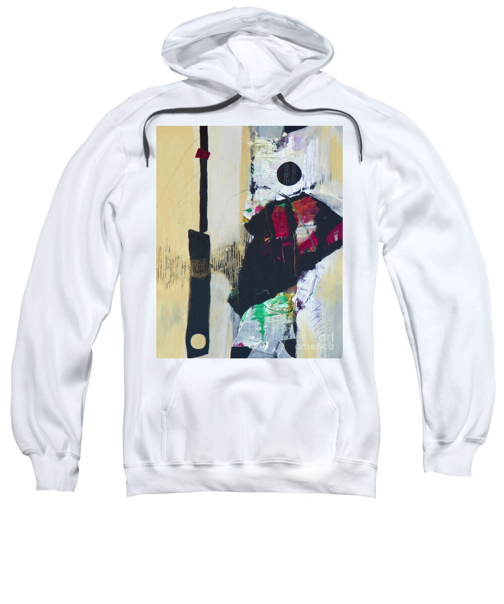 Abstract Expressionism Sweatshirt featuring the painting Sassy Lady by Donna Frost