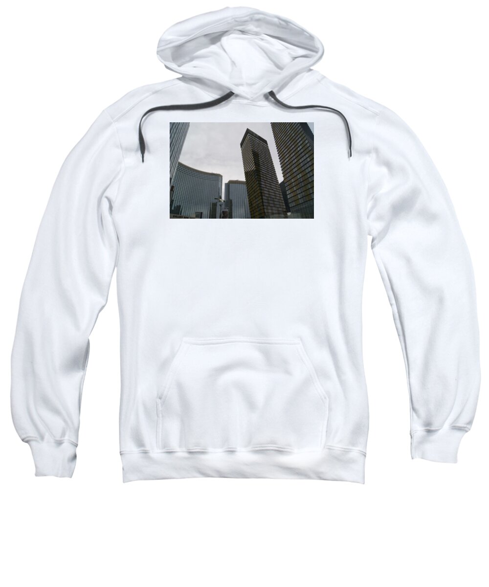 Building High Structures Cool Picture Las Vegas Hotel Huge Big Large Sweatshirt featuring the photograph Buildings by Myles Tyler