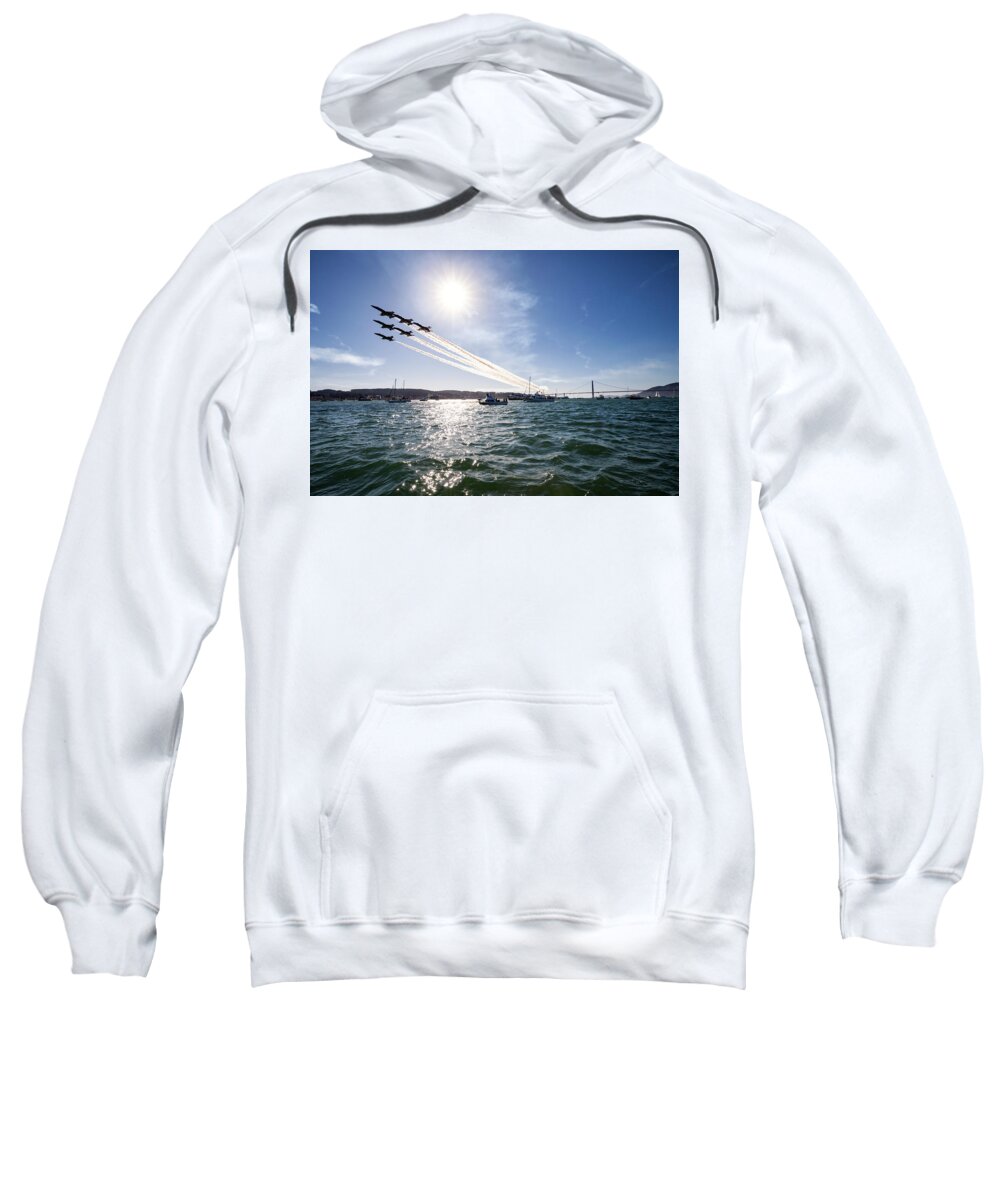 Aviation Sweatshirt featuring the photograph Blue Angels Delta #1 by Rick Pisio