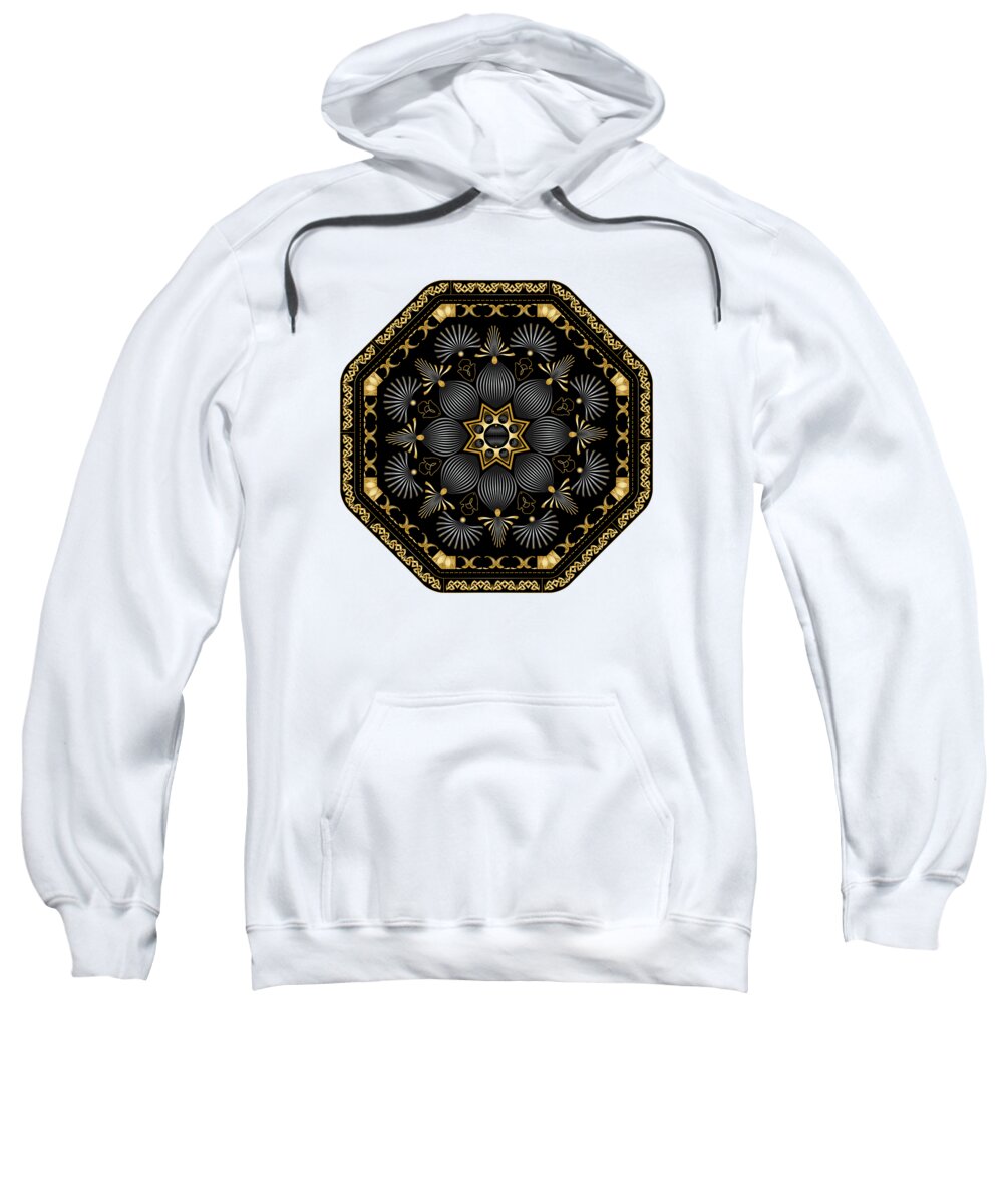 Mandala Sweatshirt featuring the digital art Circularium No. 2616 by Alan Bennington