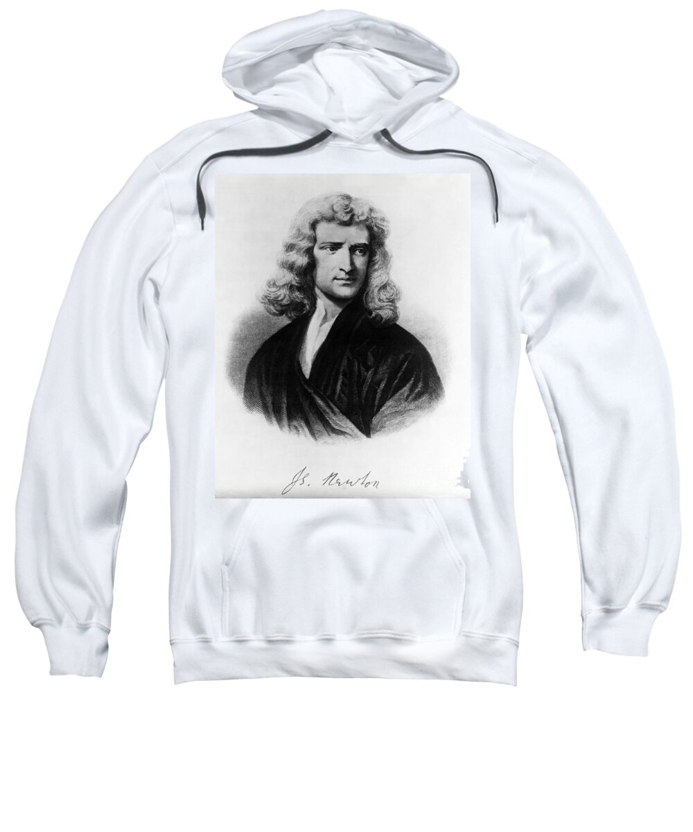 Science Sweatshirt featuring the photograph Isaac Newton, English Polymath #1 by Omikron