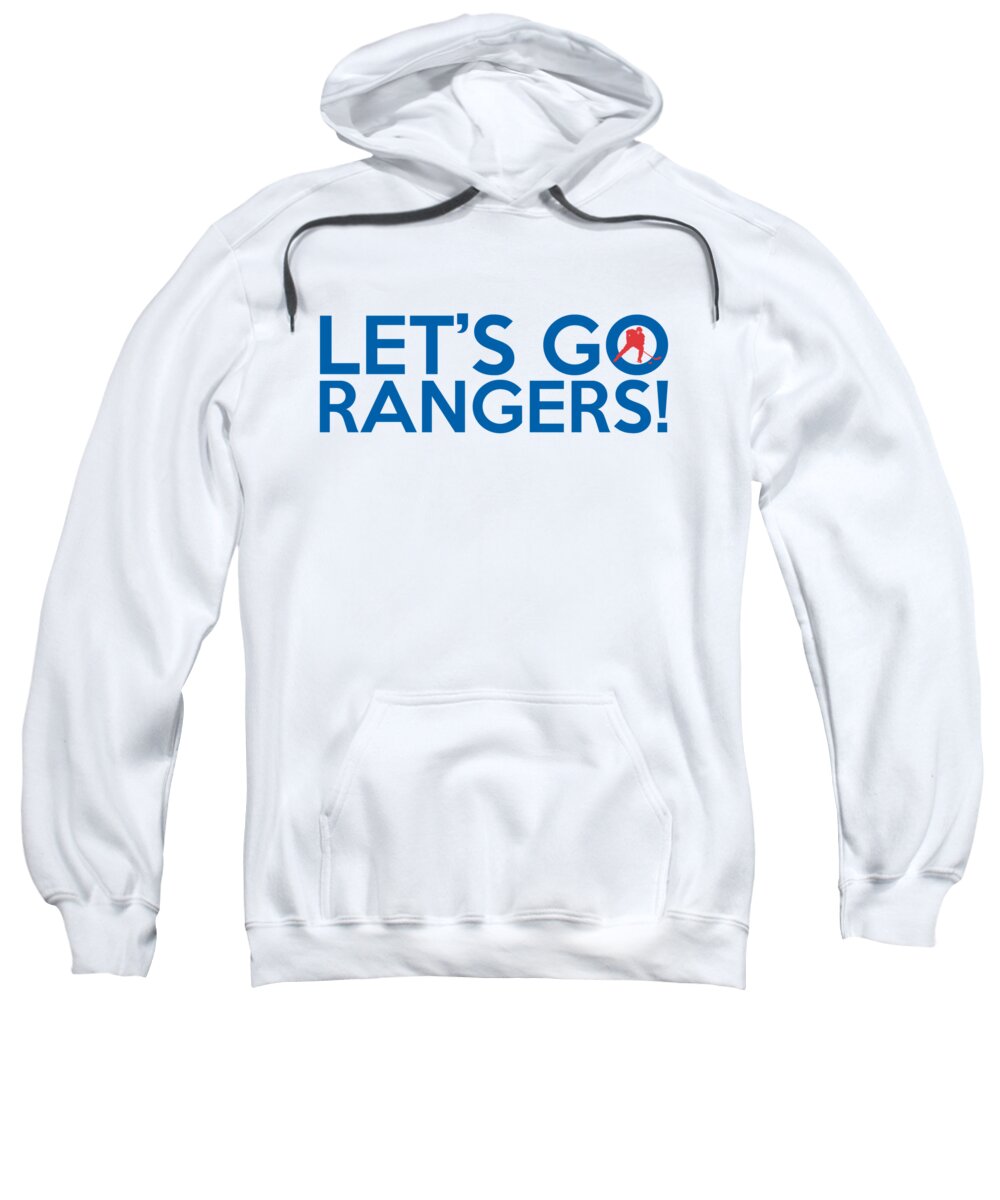 New York Rangers Sweatshirt featuring the painting Let's Go Rangers by Florian Rodarte