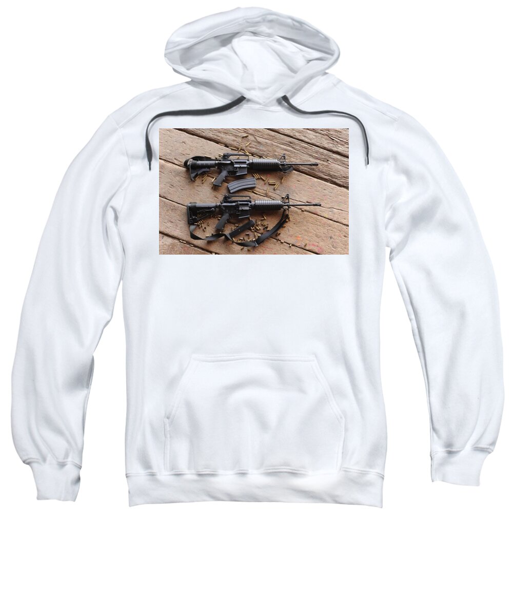 M4 Sweatshirt featuring the digital art M4 #1 by Super Lovely