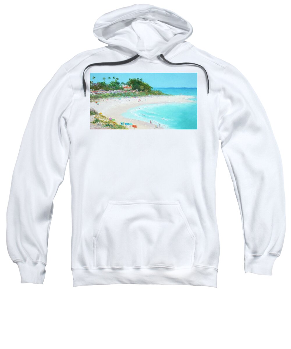 Beach Sweatshirt featuring the painting San Clemente Beach California #2 by Jan Matson