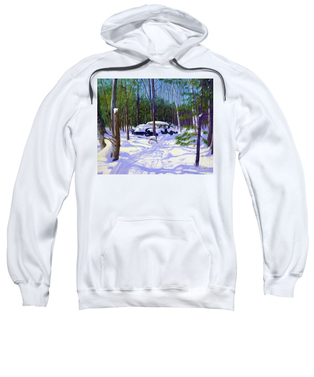 Car Sweatshirt featuring the painting The Car #1 by Candace Lovely
