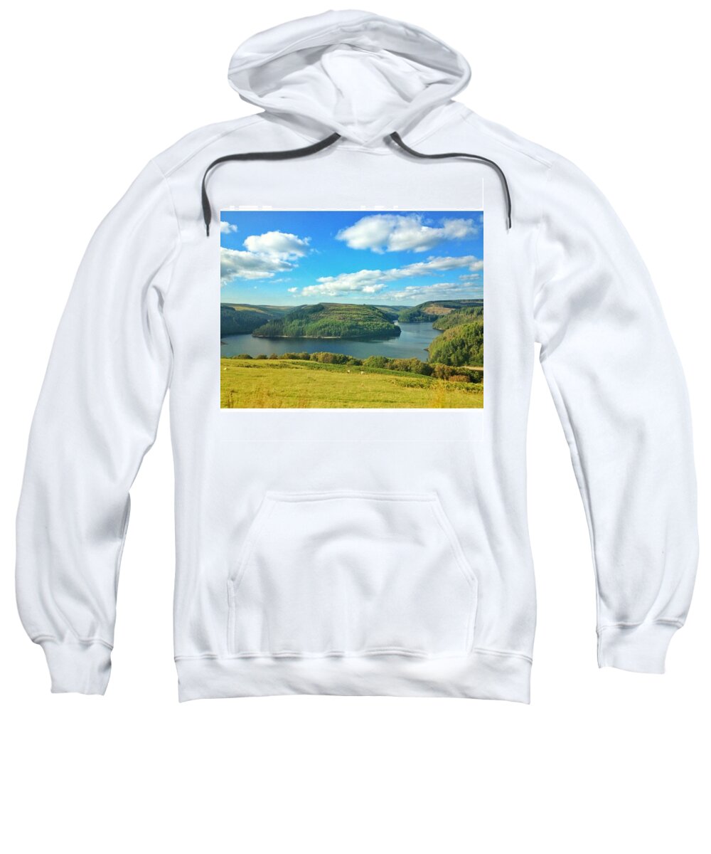 Mountains Sweatshirt featuring the photograph #wales #roadtrip #reservoir #trees #1 by Tai Lacroix
