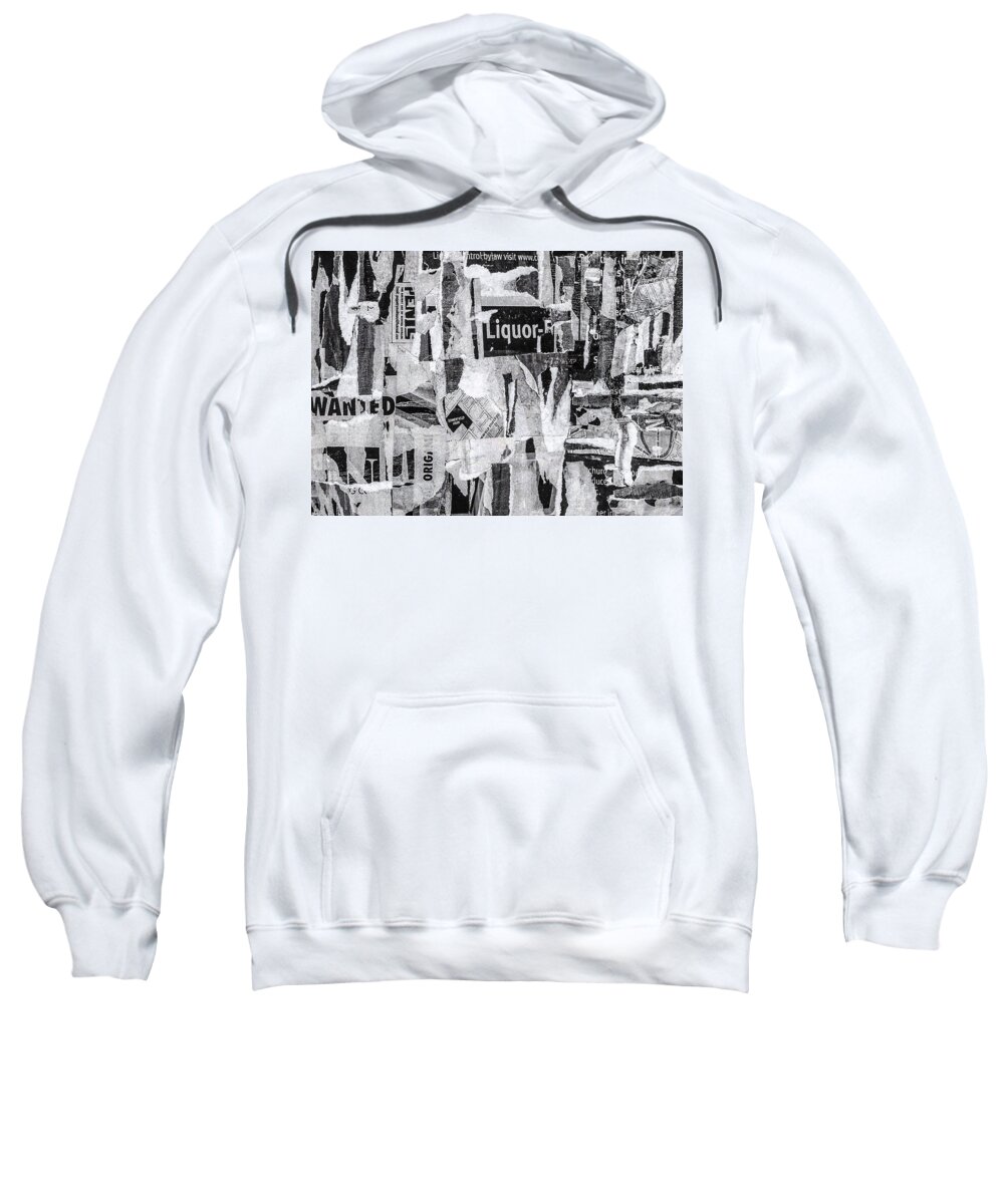 Urban Sweatshirt featuring the mixed media Wanted #1 by Roseanne Jones