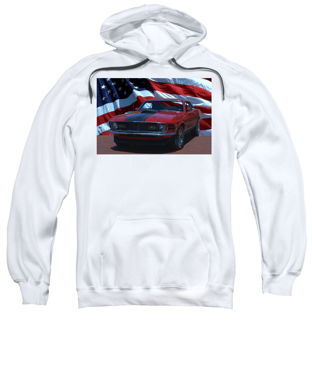 1970 Sweatshirt featuring the photograph 1970 Mustang Mach I by Tim McCullough