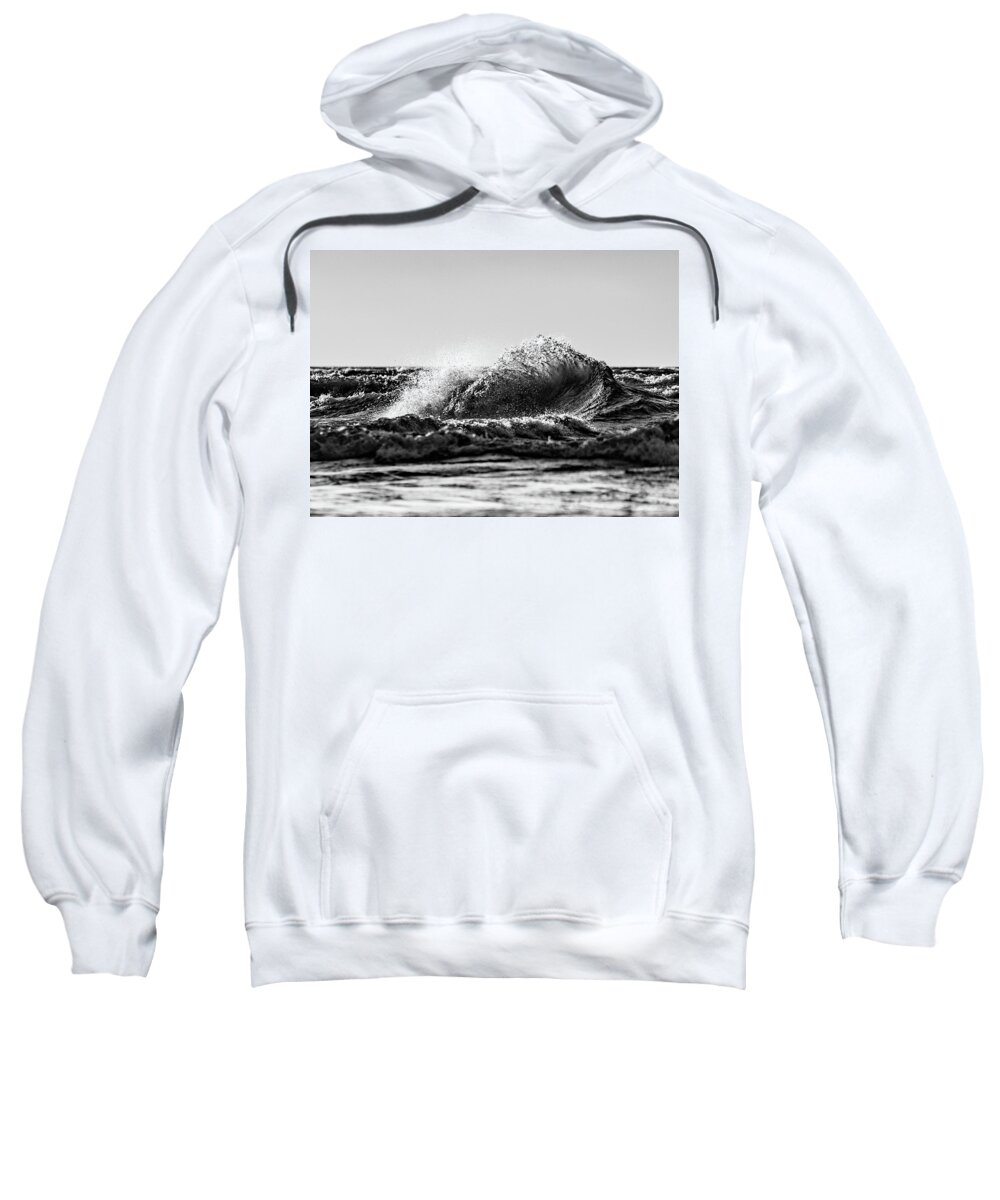 Lake Erie Sweatshirt featuring the photograph Lake Erie Waves #2 by Dave Niedbala