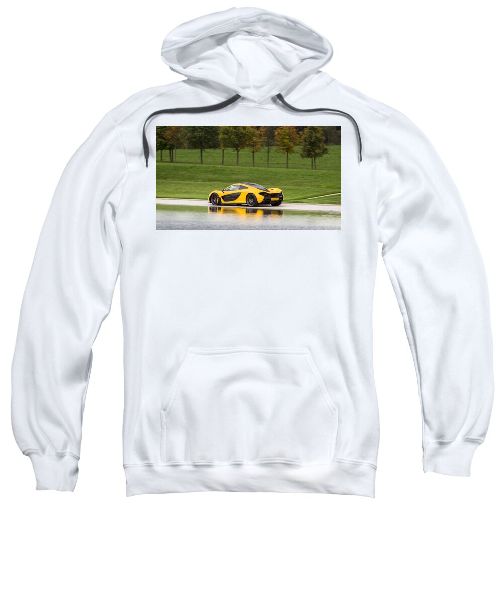 Mclaren P1 Sweatshirt featuring the digital art McLaren P1 #2 by Super Lovely