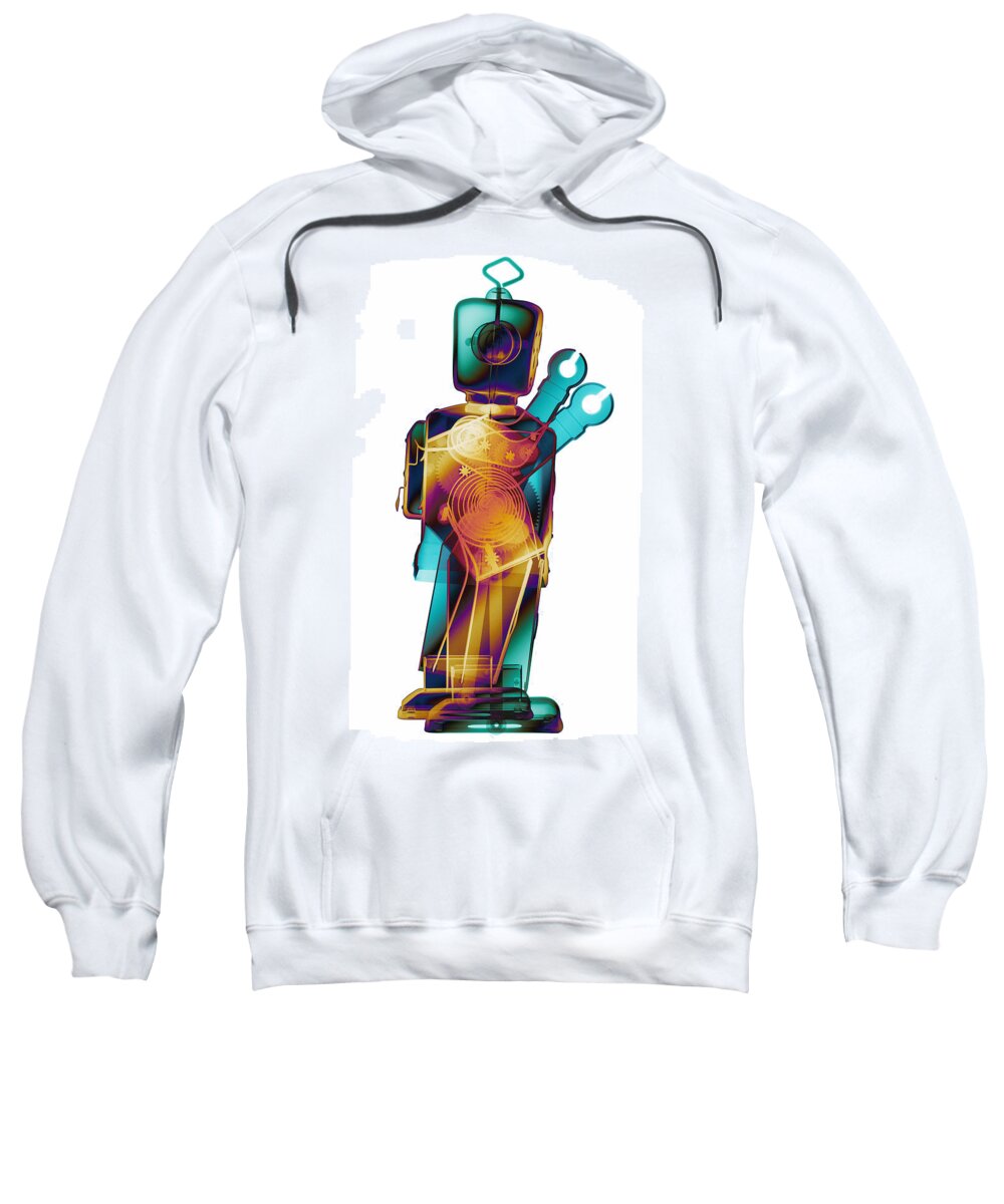 X-ray Art Sweatshirt featuring the photograph D4X X-ray Robot Art Photograph #3 by Roy Livingston