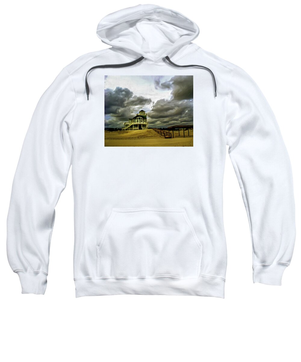 Beach Sweatshirt featuring the photograph House at the End of the Road #4 by Gordon Engebretson