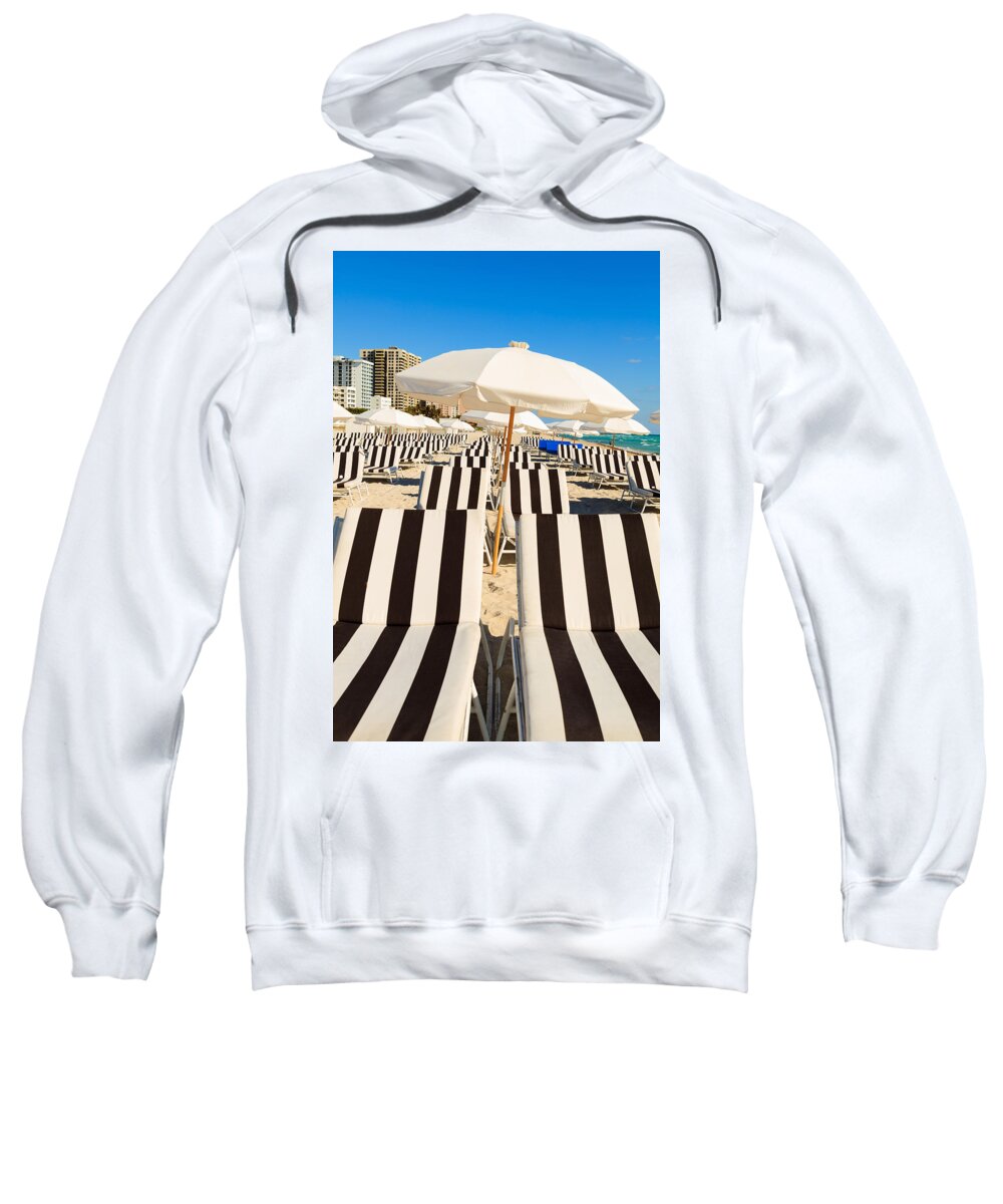 Chair Sweatshirt featuring the photograph Miami Beach by Raul Rodriguez