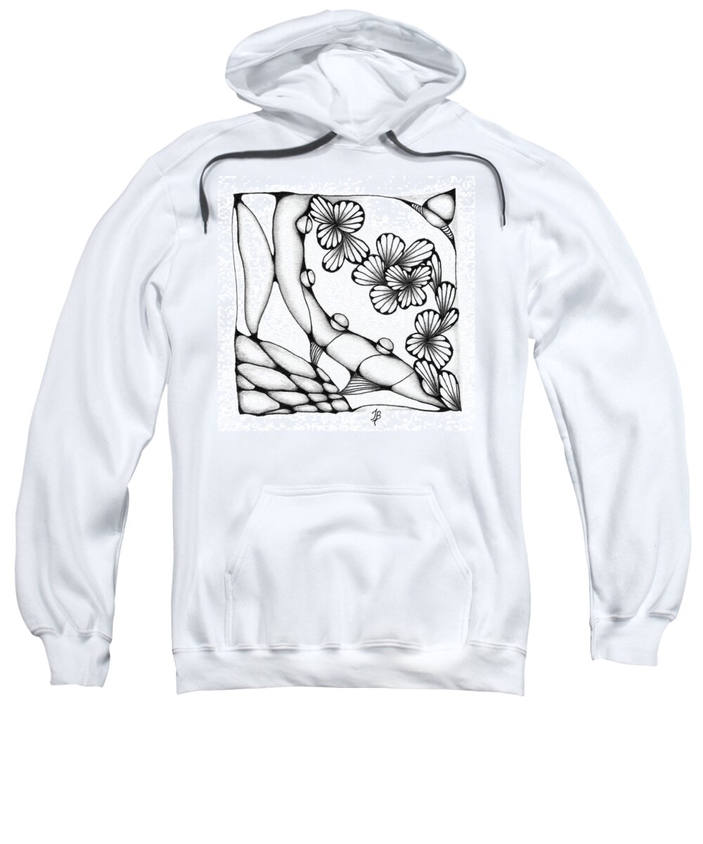 Delicate Sweatshirt featuring the drawing Untitled #3 by Jan Steinle