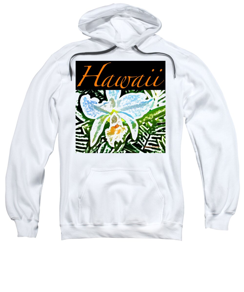 Hawaii T-shirt Sweatshirt featuring the digital art White Orchid #3 by James Temple
