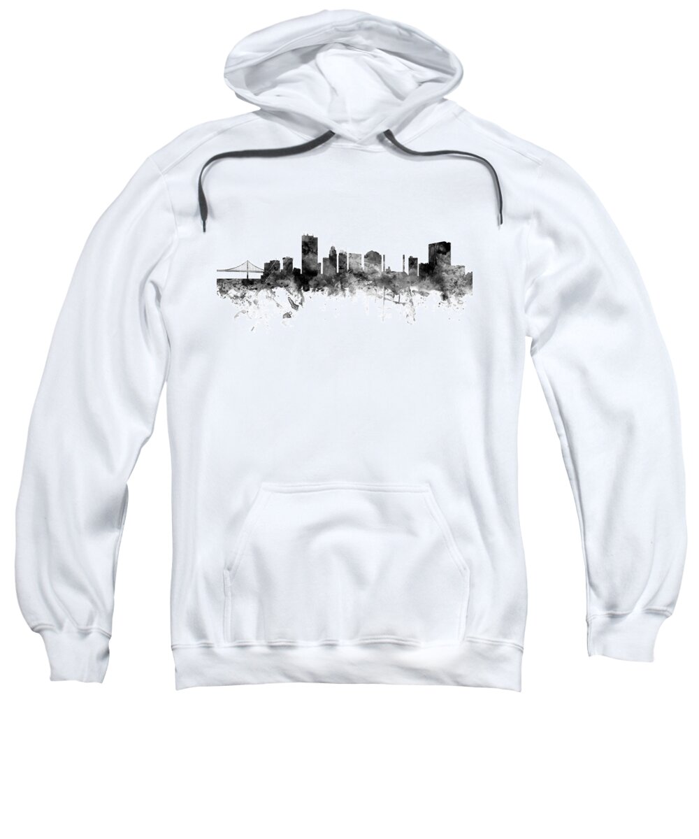 City Sweatshirt featuring the digital art Toledo Ohio Skyline #4 by Michael Tompsett