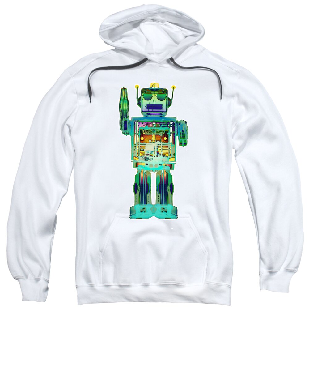 X-ray Art Sweatshirt featuring the photograph 4N0D3X-ray Robot Art by Roy Livingston