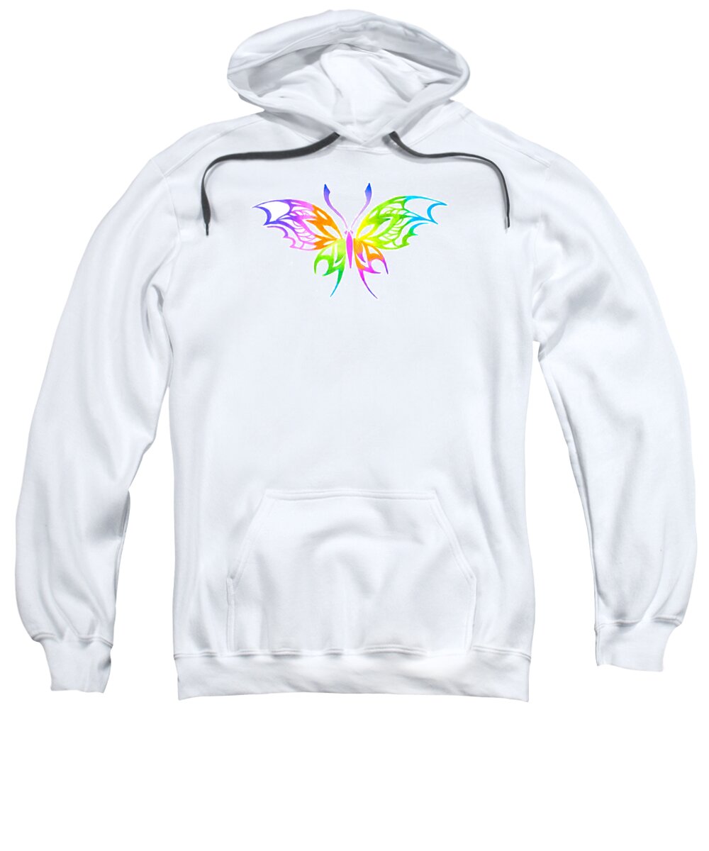 Tribal Sweatshirt featuring the painting Butterfly #5 by Sarah Krafft